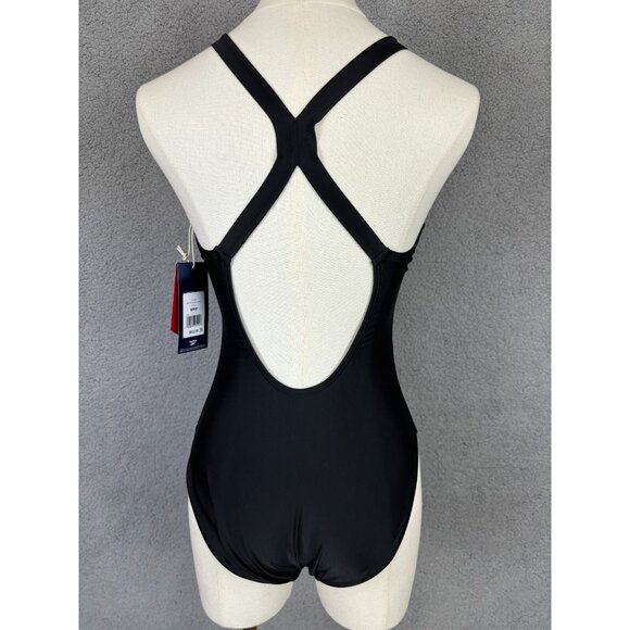 Reebok Women's High-Neck Athletic One-Piece Swimsuit Small Black New With Tag's. - Picture 4 of 8